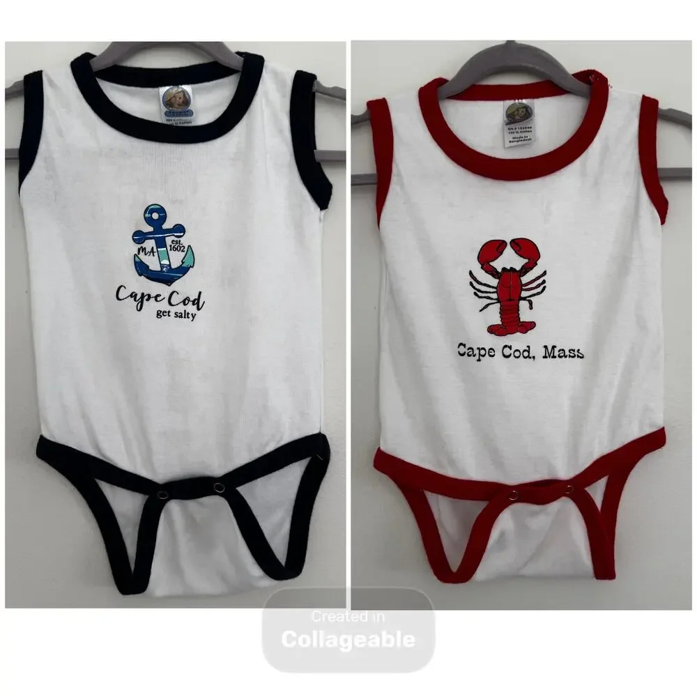 Jasper Cape Cod Onesies, Bundle of 2
